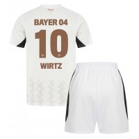 Dres Bayer Leverkusen Florian Wirtz #10 Gostujuci za djecu 2024-25 Kratak Rukav (+ kratke hlače)